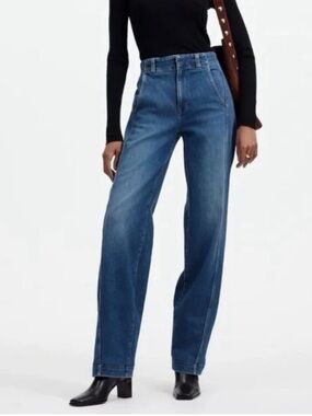 Madewell Tapered Denim Trousers High Rise Comfort Barrel 31